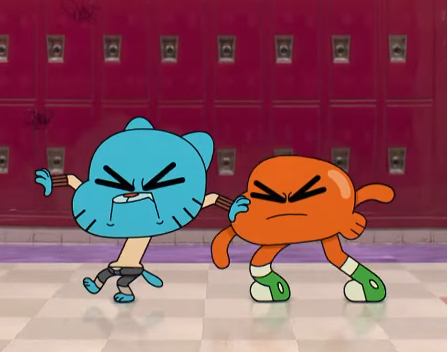 Ironskarmory676's tweet photo. half of me is hoping they fix the weird rig inconsistency with Darwin (and Richard) where he uses his outdated S2 rig throughout instead of the S5 rig, which is shown in reused costumes or The Distance or something, while the rest of the Watterson's use the latest rig next to him https://t.co/pn38nsiENn