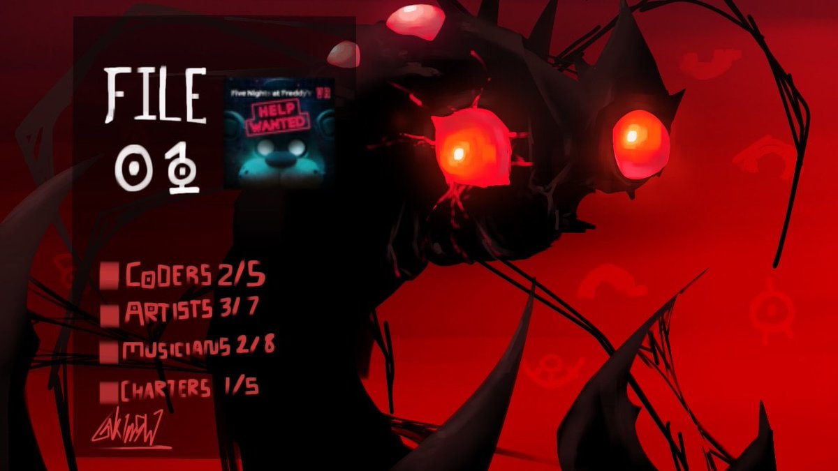 fnf_file01's tweet photo. !!HELP WANTED!!
We are in need of some assistance....
We are a horror media mod now instead of purely pokepasta, focusing more on the lesser used pastas and stories. Any help would me much appreciated.
Dm _minimine or k1n5h1_ w/ examples
@THEREALTIMELIME 
#fnfmod #cuttingcorners https://t.co/oebbKl6eQa