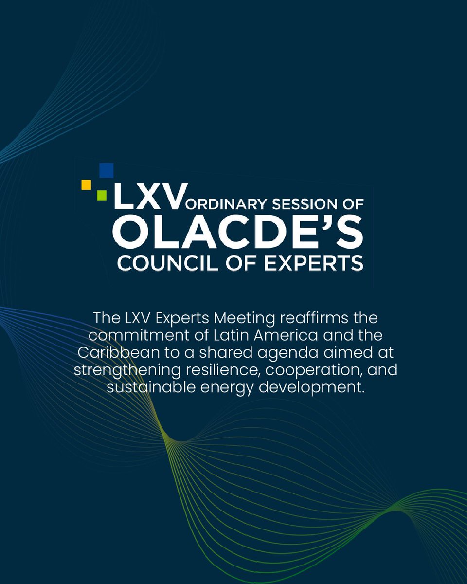 OLACDEORG's tweet photo. 🌎⚡ Latin America and the Caribbean advance actions to strengthen regional integration

The LXV OLACDE Experts Meeting brought together member countries in Belize to advance regional energy coordination in a context marked by global uncertainty and pressure on energy markets.

This technical platform enables the development of proposals that will guide the upcoming Ministerial Meeting, strengthening energy resilience and consolidating a shared agenda for the region’s sustainable development.

🤝 Regional integration remains the key to addressing energy challenges and building joint solutions for Latin America and the Caribbean.

#OLACDE #EnergyIntegration #Energy #EnergyTransition #LatinAmerica

-

🌎⚡ América Latina y el Caribe articula acciones para fortalecer la integración regional

La LXV Junta de Expertos de OLACDE reunió a los países miembros en Belice para avanzar en
la coordinación energética regional, en un contexto internacional marcado por la incertidumbre y la presión sobre los mercados.

Este espacio técnico permite definir las propuestas que guiarán la próxima Reunión de Ministros, fortaleciendo la resiliencia energética y consolidando una agenda común para el desarrollo sostenible de la región.

🤝 La integración regional sigue siendo el eje para enfrentar los desafíos energéticos y construir soluciones conjuntas para América Latina y el Caribe.

#OLACDE #IntegraciónEnergética #Energía #TransiciónEnergética #AméricaLatina