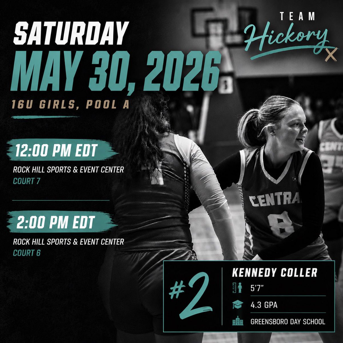 KennedyColler's tweet photo. Hitting the court this weekend in Rock Hill, SC! Thank you to Coach @reggiedillard14 &amp; @nick_colle484 for your time and workouts this week. https://t.co/1c4zEuOmxI
