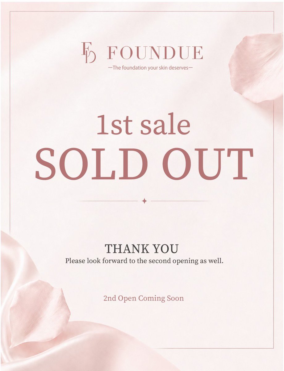 FOUNDUEby's tweet photo. ソ・イングクファンの皆さま

✨1st Sale SOLD OUT✨

皆さまのおかげで、1次販売分チケットはSOLD OUTとなりました💫
想像を超えるたくさんのご反響と温かい応援をいただき、心より感謝申し上げます。💫

#FOUNDUE
#SeoInGuk
#ソイングク https://t.co/F7xoxoWqSm