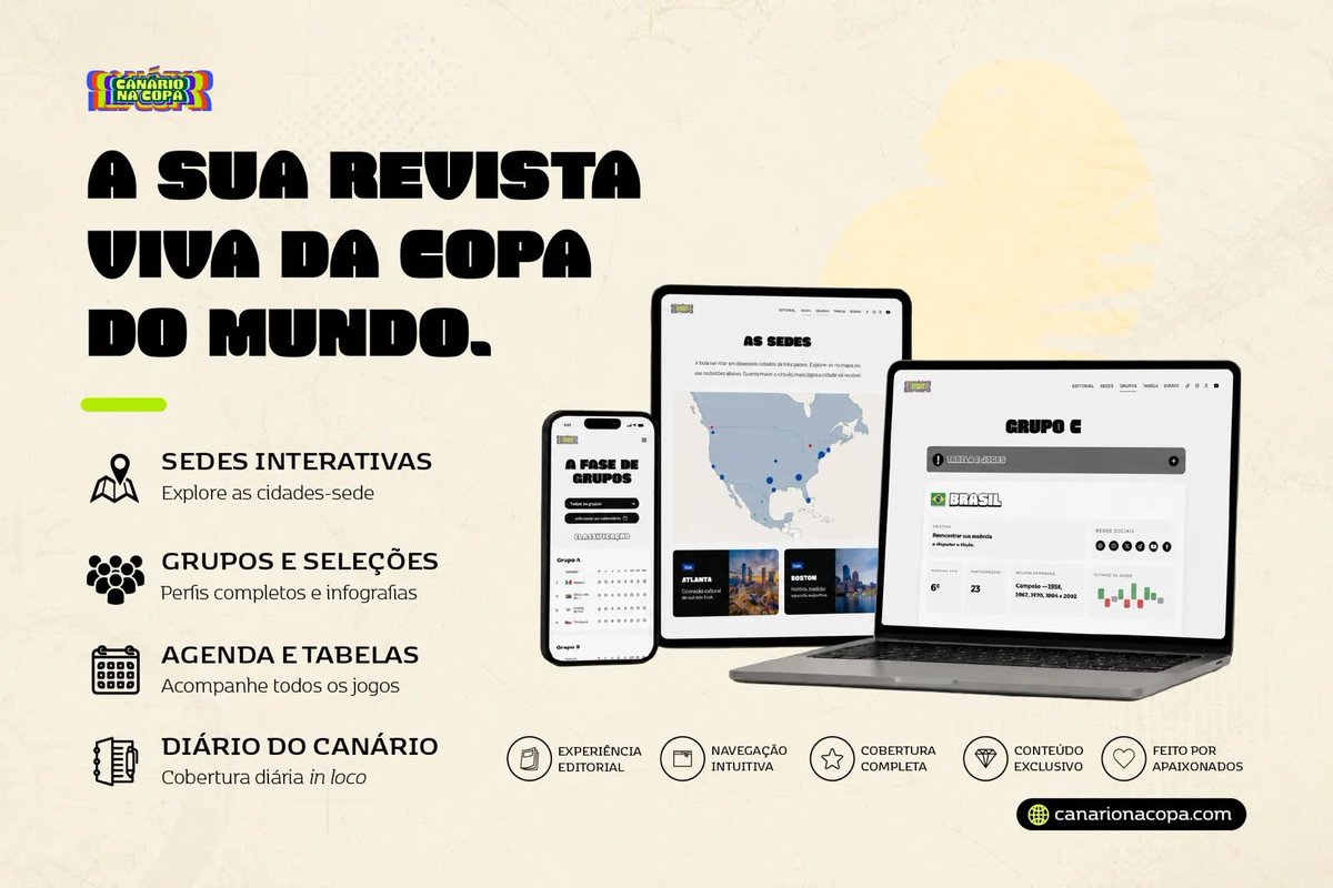 pedro_galindo's tweet photo. Se você chegou até aqui, um motivo extra:

Foi um longo mês de trabalho para que eu, @RRBrasileiro e Rodrigo Massa conseguíssemos colocar de pé esse projeto.

E o trabalho tá só começando, pois nós vamos até a final da Copa, e além, alimentando o Canário com o objetivo de fazer dele a melhor experiência de conteúdo sobre a Copa de 2026.

Vem dar essa moral à gente. Garanto que você não vai se arrepender!