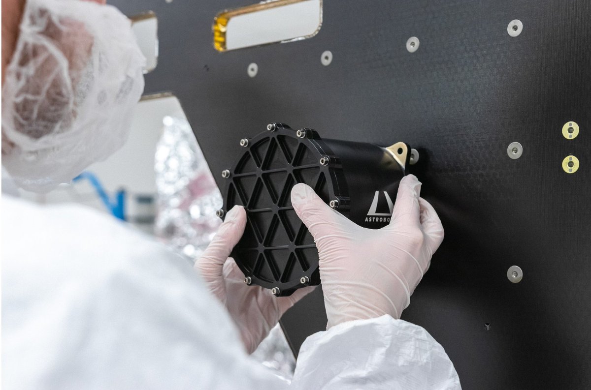 Semaphore's tweet photo. News from @Astrobotic’s Griffin-1 Team!  

MoonBox, which contains the #LunarCodex Polaris collection, is now securely attached to the spacecraft.

In late 2026 this vault carrying artifacts of humanity's culture will launch to the Moon. Excelsior!  

___ 
Photos via Astrobotic https://t.co/3MagLnvkUN