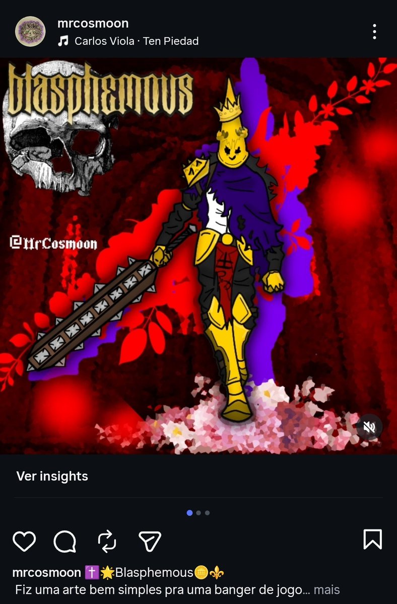 MrCosmoon's tweet photo. Postei essa Banger lá no Instagram!
#Blasphemous #drawing #DigitalArt https://t.co/iePVappMlp