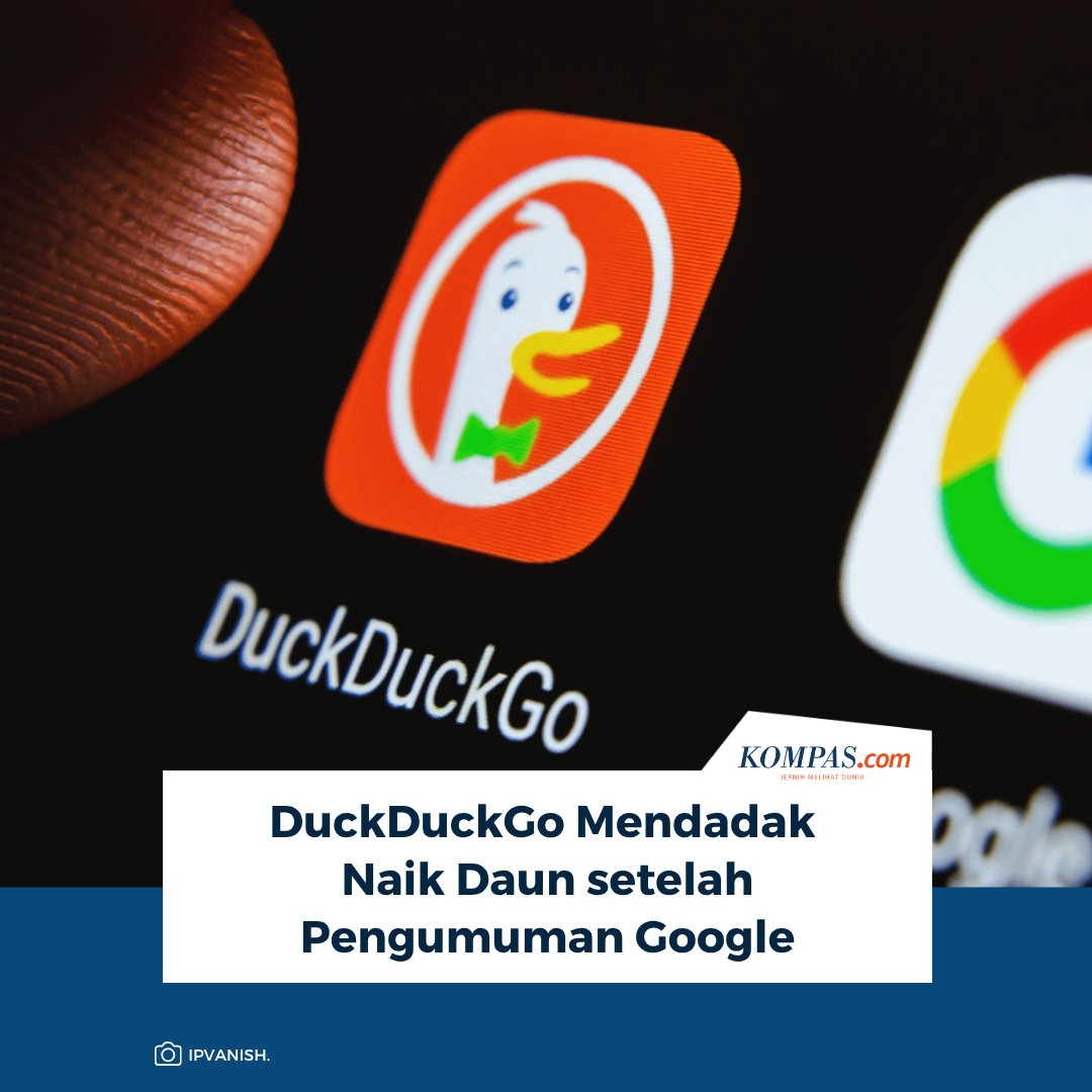 KompasTekno's tweet photo. Baca di sini: https://t.co/LZ0CXvYrQR 

Browser internet sekaligus mesin pencari DuckDuckGo dilaporkan mengalami lonjakan instalasi hingga 30 persen di wilayah Amerika Serikat, setelah pengumuman Google di konferensi Google I/O 2026 minggu lalu. 

~KR #DuckDuckGo #SearchAI https://t.co/29LxmE0qrd