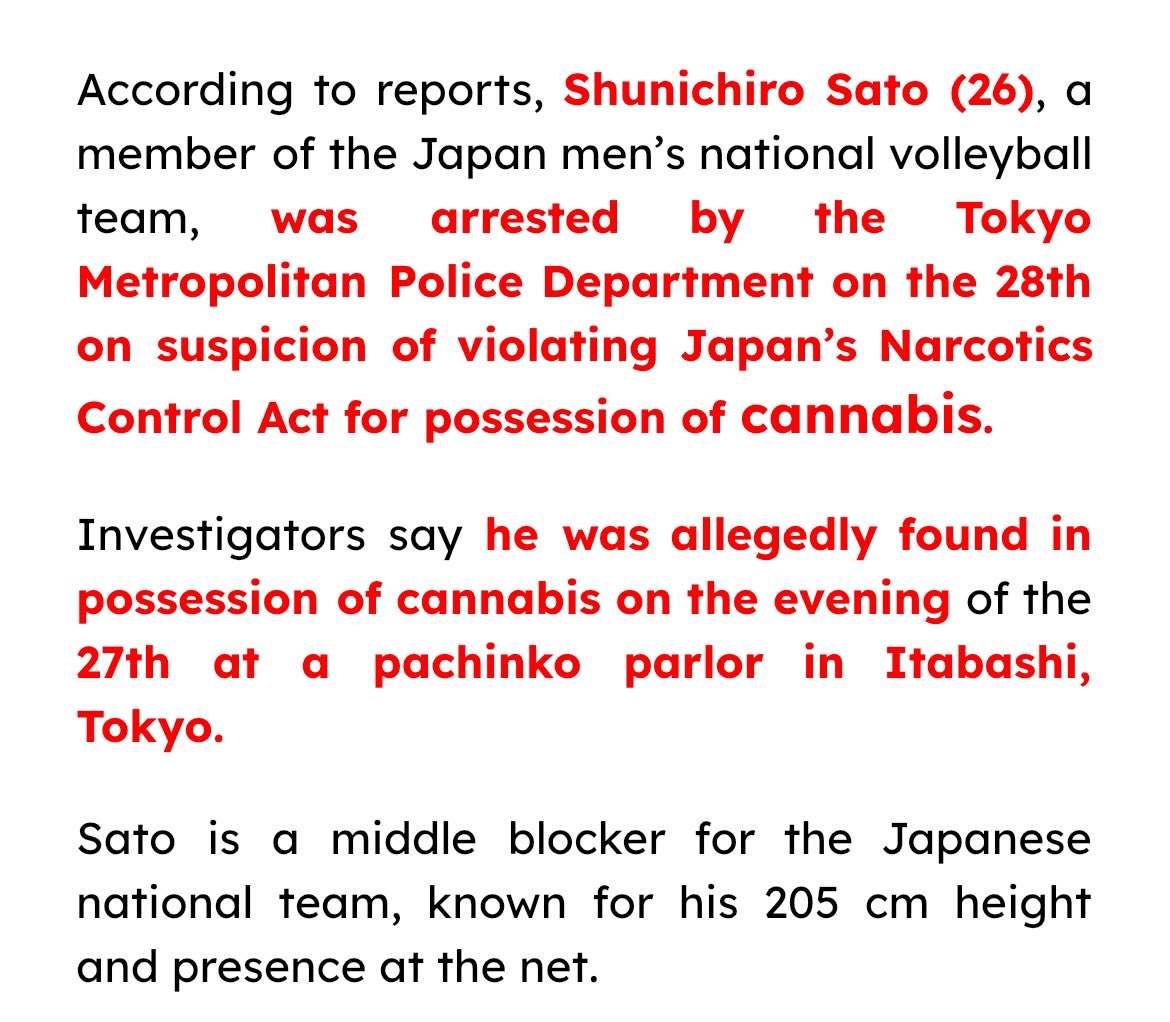 haruko_inkare's tweet photo. sato was allegedly found in possession of cannabis at 27th (in the middle of training camp schedule?) wtf

……i genuinely don’t even know what else i’m supposed to say at this point 😭

🔗https://t.co/N1x1DbawYA https://t.co/aMXflqaQ64