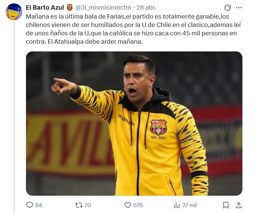 llanca's tweet photo. El mismisimo aweonao que se hizo posts haciéndose pasar por hincha de Boca y de Barcelona cambiandose el user y no los borró JAJAJAJA

Despues dice que no estan pendientes JAJAJAJAJA. https://t.co/8Zc9d9YiCm