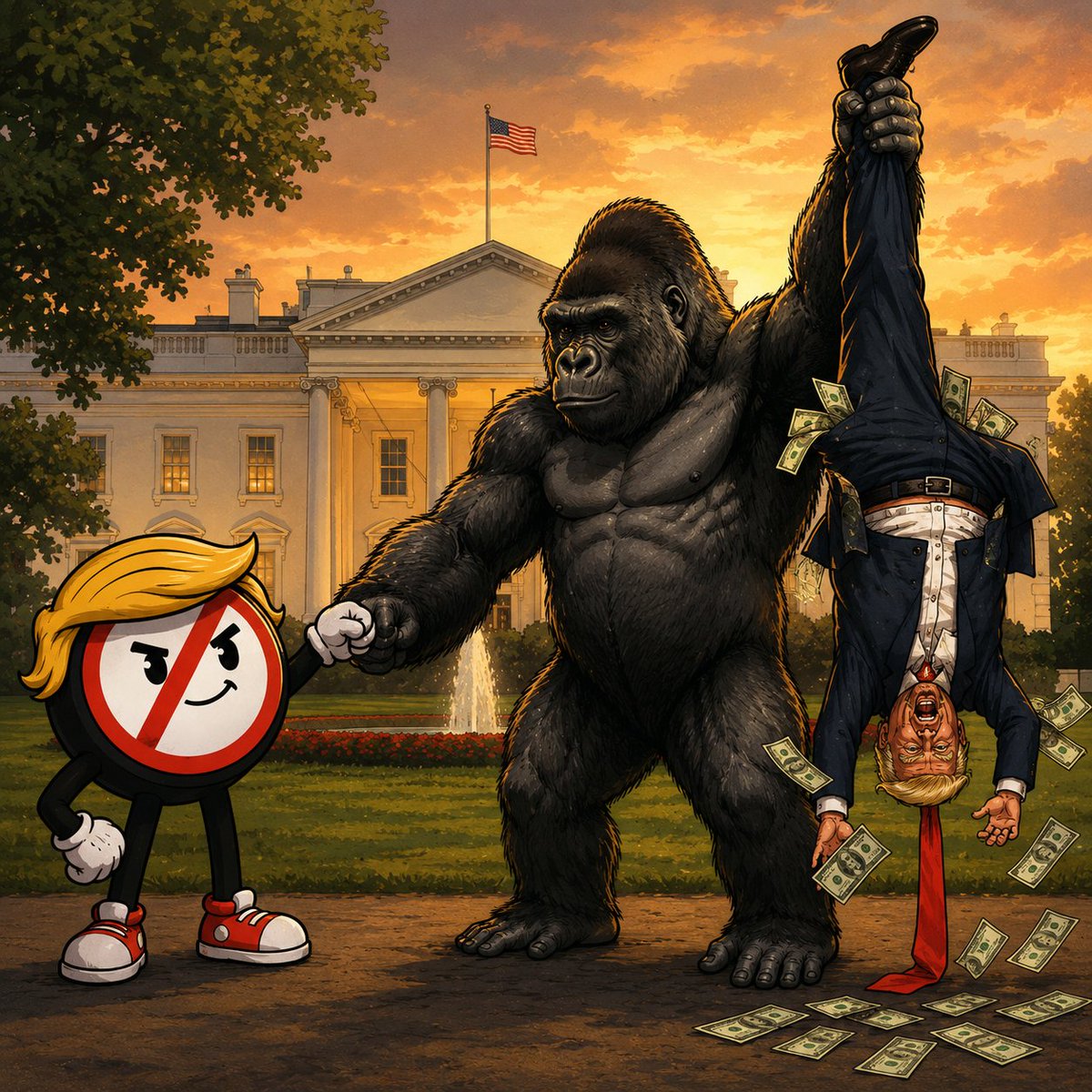 ftc_movement's tweet photo. The White House staff is busy making cheesy posts about Harambe while Trump is lining his pockets with US taxpayer dollars, crypto rugs, and insider trading. 

Meanwhile, $FTC is rug-proof and pledges to make this asset one worth hodling onto. We believe some things aren’t meant to be memes… like the US presidency.