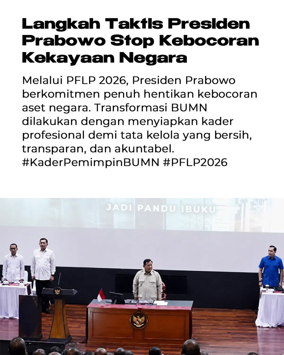 jecrofire's tweet photo. #MasaDepanCerah
Cetak Leader Masa Depan untuk menstop kebocoran kekayaan negara melalui PFLP 2026 https://t.co/jMEY5pVz21