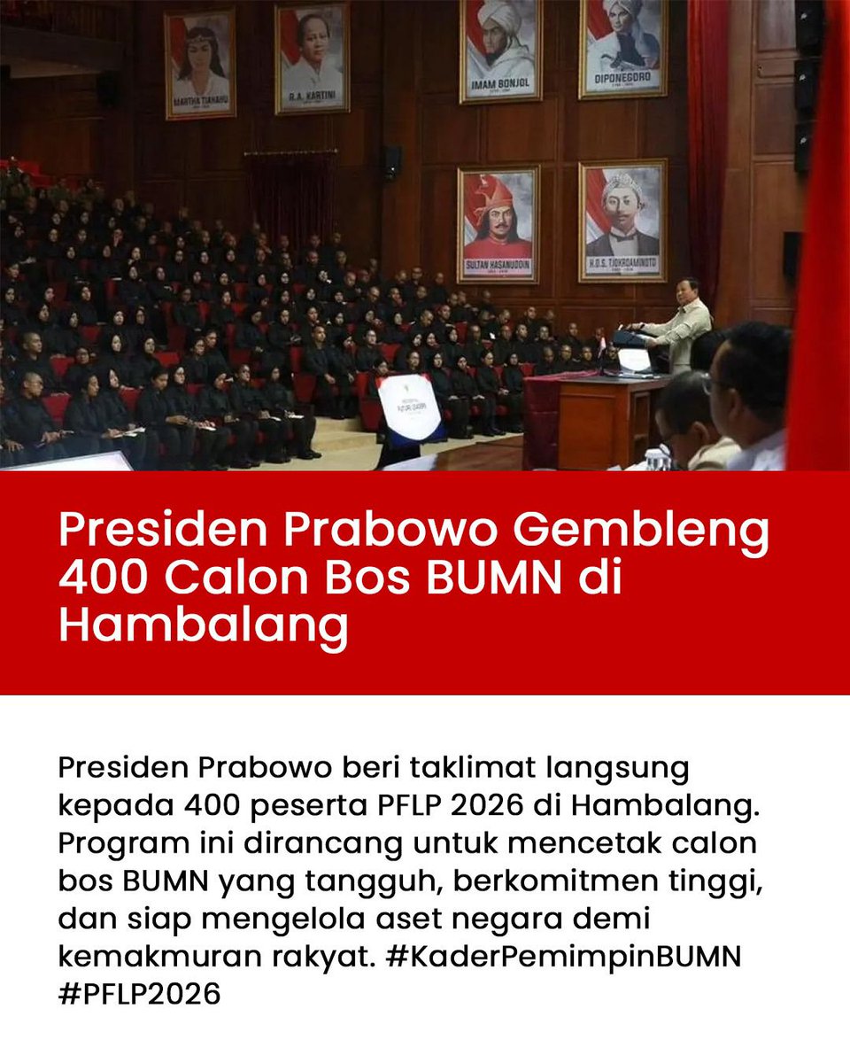 treesicia's tweet photo. 400 calon bos BUMN ini di harapkan menjadi bos yg sempurna di masa nya #MasaDepanCerah
Cetak Leader Masa Depan https://t.co/z7ca6UwctK