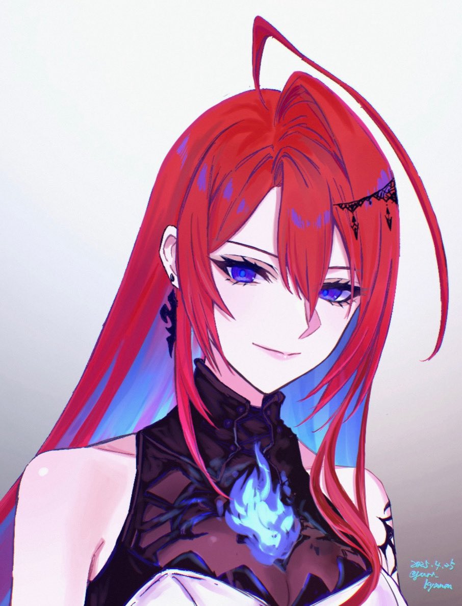 yuri_kyanon's tweet photo. ブルーアイズも似合いますが不穏すぎる
#Bloodflameart #ENReco https://t.co/Z4ThWI98CM
