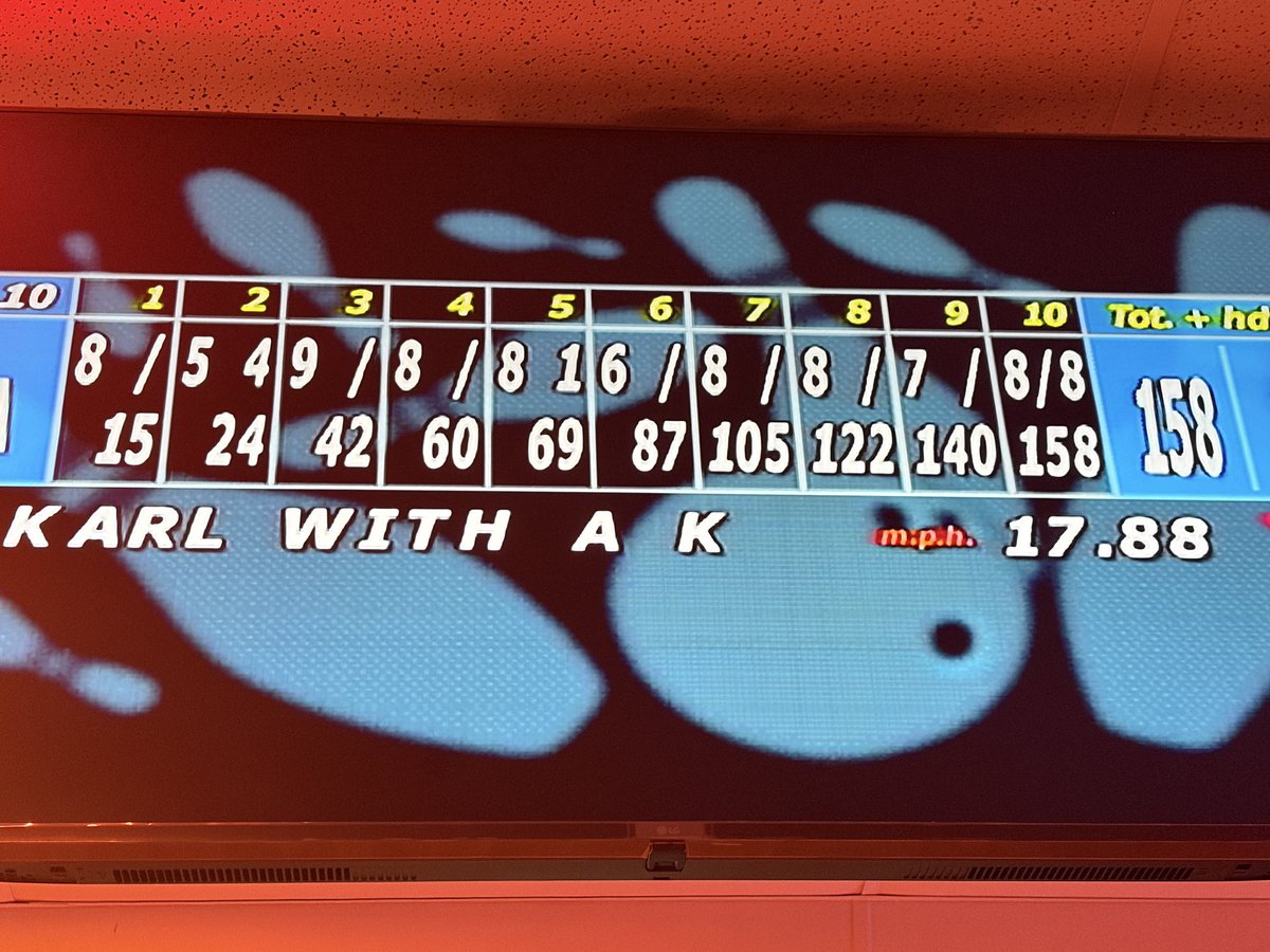 KarlwithaK_2's tweet photo. The return of today’s bowling https://t.co/Vl2tgS7oul