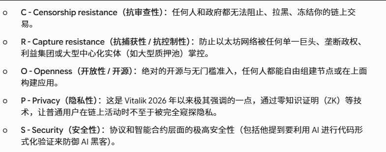 colinwu's tweet photo. Vitalik 不断重复 CROPS 是以太坊绝对的核心中的核心，确实，如果没有这些，币圈和区块链就彻底没有意义了 https://t.co/dEN5Jd1Ogc