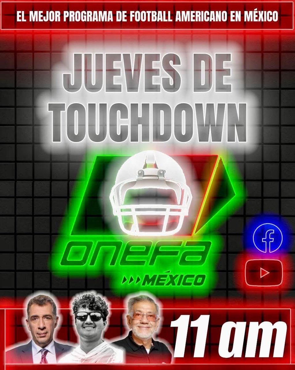 sorianoaaron's tweet photo. En vivo 🎥 Jueves 28 de Mayo a las 11 am, te invitamos al programa Touchdown para que 🏈
Los invitamos por nuestra multiplataforma en Facebook y YouTube, sígannos los buenos 🎙️ https://t.co/FvtzQQSodv