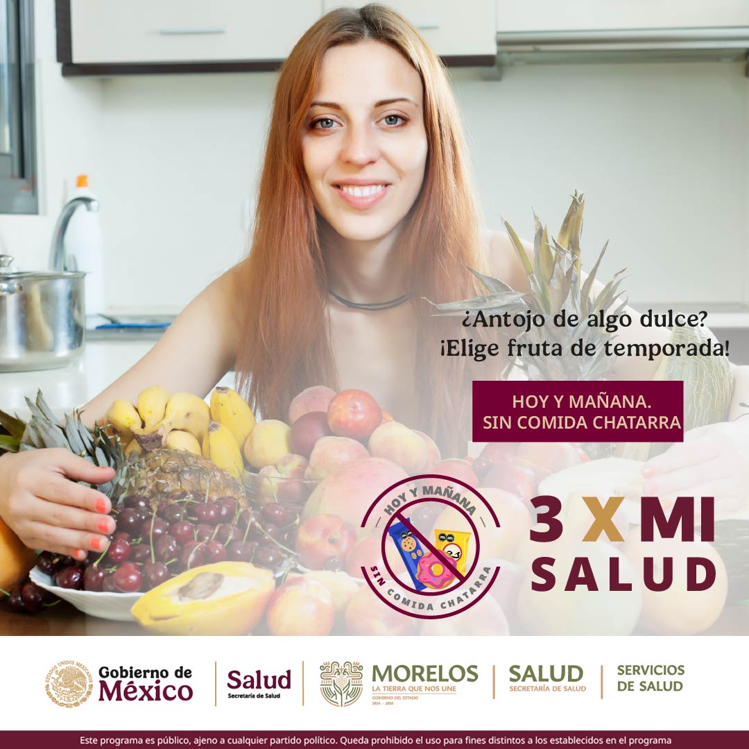 1CINyS's tweet photo. Conoce la campaña #3xMiSalud
Inclúye 3 pilares:
🍪 SIN comida chatarra
🥤 SIN bebidas azucaradas
👟 Actividad física

Revisa la recomendación de hoy:

Llena tu día de colores: frutas, verduras, granos integrales y proteínas de calidad. Recuerda que los pequeños cambios, como elegir alimentos naturales en lugar de ultra procesados, hacen una gran diferencia a largo plazo.

👉🏼Esta campaña se suma a los esfuerzos del Plan de Aceleración para la Prevención y el Control de la Obesidad en México ( bases técnicas próximamente disponible).

🔗Consulta más en: https://t.co/9fDZ6dSLNq

#3XMiSalud
#LaTierraQueNosUne