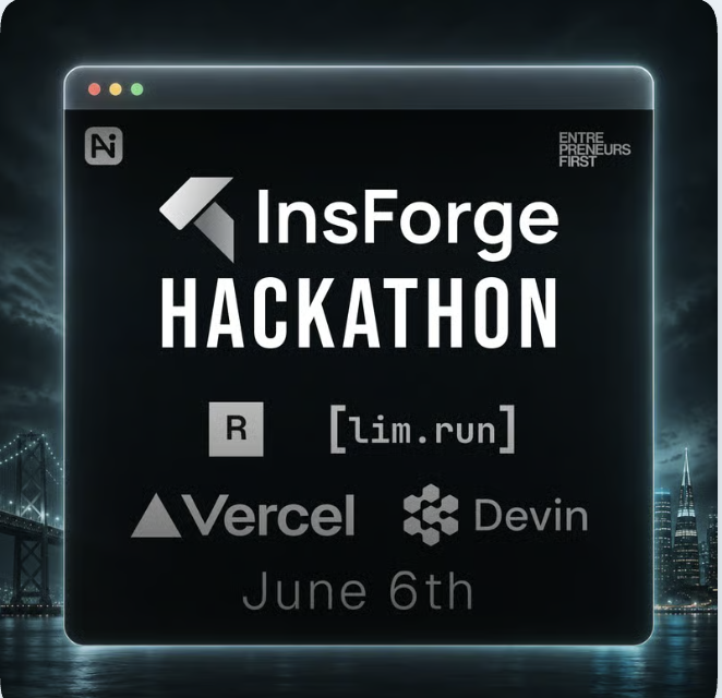tonychang430's tweet photo. @insforge is hosting one of the first hackathons for agents. not humans.  along with @tryreplicas  @limrun  @vercel 
YOU DO NOT WANT TO MISS THIS https://t.co/jQVItBHlpj