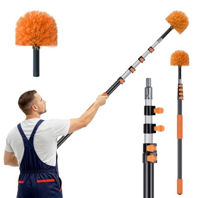 OrientjohnCo's tweet photo. Cleaning high corners just got easier! ✨
Our Extendable Cobweb Duster reaches up to 30ft, so you can clean ceilings, fans, and outdoor corners without climbing ladders. Lightweight, adjustable, and super easy to use — the fluffy brush grabs dust and cobwebs fast!
#CleaningTools https://t.co/KHL68qi95L