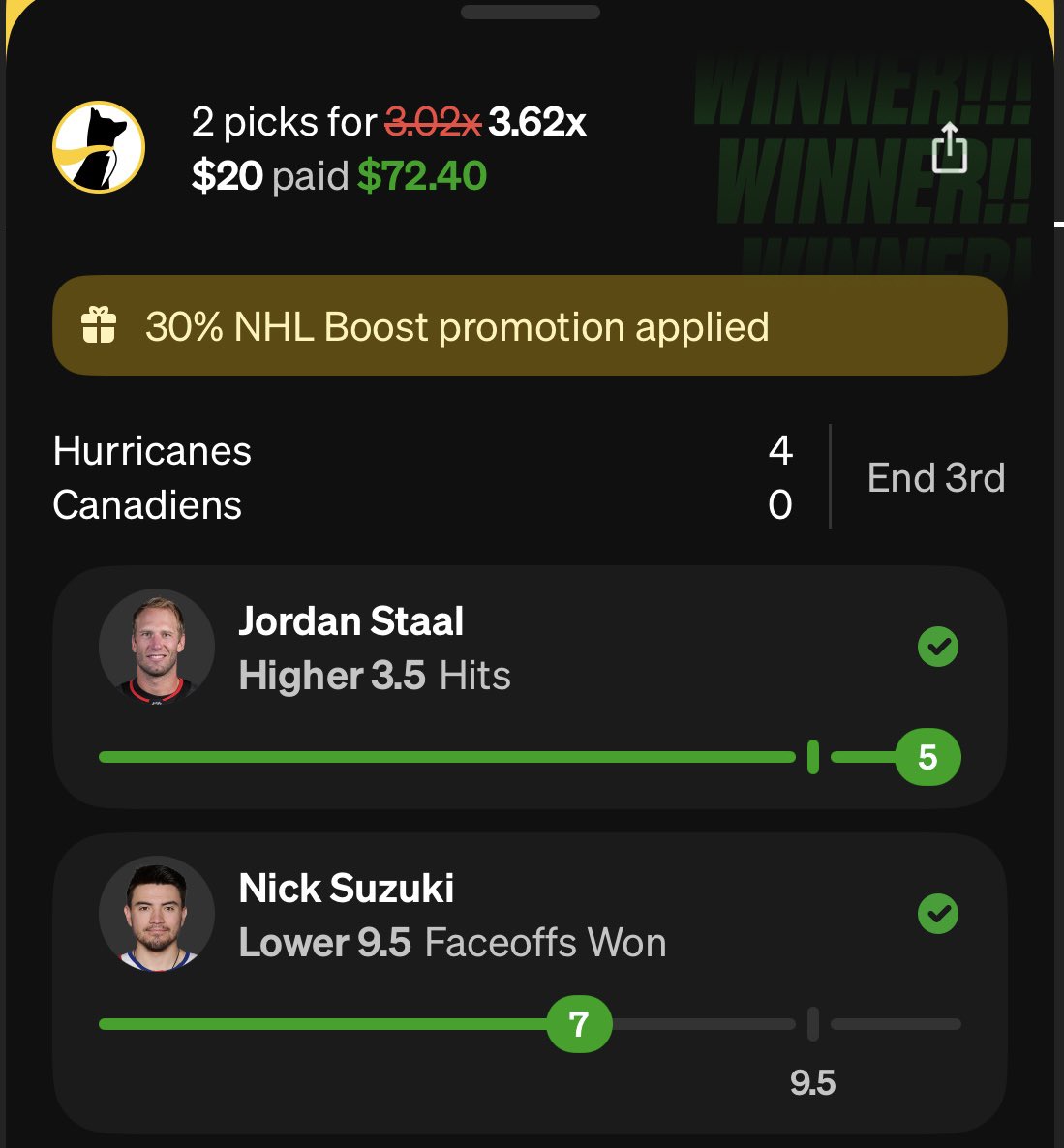 TradesPicks's tweet photo. Another day of cashing on NHL 🥱 

Stop sleeping join the best Discord in the world 📲 Only $10 a month right now 👇

https://t.co/X2F92LKL49

#Gambling𝕏 #PrizePicks #UnderDog https://t.co/SrIFFWqnBG