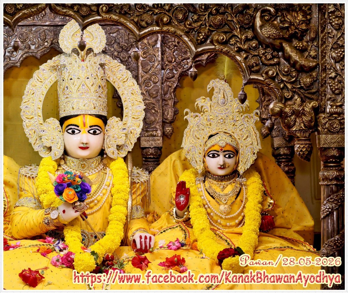 contact_ashi's tweet photo. श्री कनक भवन बिहारिणी बिहारी जू, श्री कनक भवन अयोध्या धाम के आज दिनांक 28-05-2026 के अद्भुत एवं अलौकिक दर्शन…  श्री कनक भवन बिहारी जी भगवान की कृपा आप सभी पर बनी रहे.. ऐसी मंगल कामना…!!! https://t.co/pKZjQHtiVW