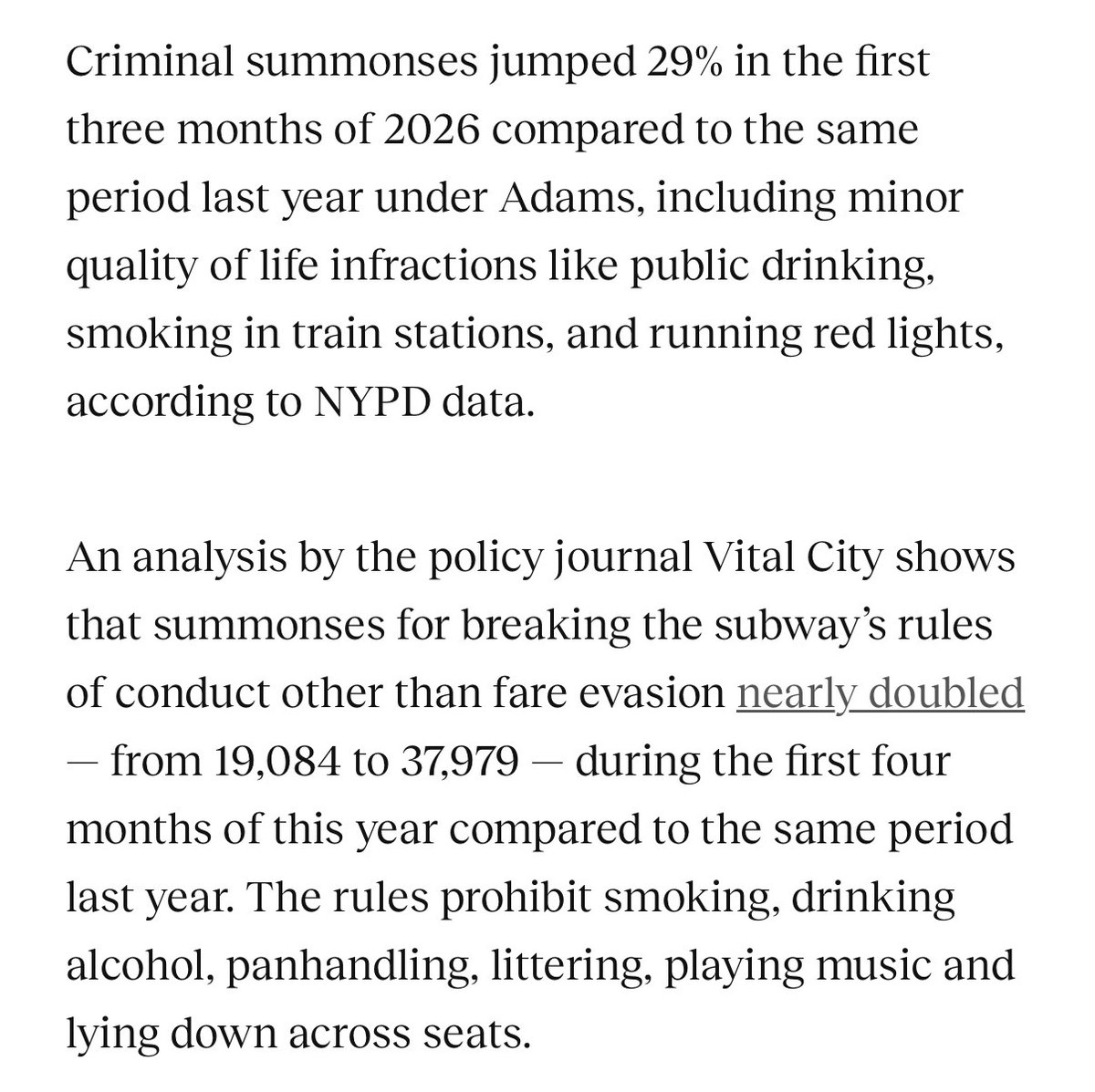 jbarro's tweet photo. Advocates for crime are angry that Zohran Mamdani, who they hoped might legalize crime, instead opposes crime and is even sending police officers to fine and arrest *more* people who commit crimes. https://t.co/6hrckPdaOu https://t.co/ka4MetYa9n