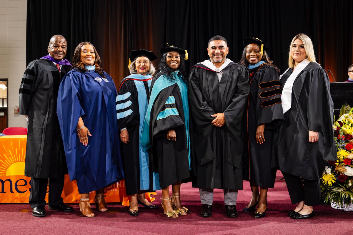 drgoffney's tweet photo. It’s officially my absolute favorite time of the year. There is no greater honor as a superintendent than watching our students reach the finish line. Over the next 4 days, we will host 11 graduation ceremonies to celebrate 3,934 incredible students as they walk across the stage. Each one of those numbers represents a unique story of hard work, resilience, and a dream realized. We kicked off Day One with the wonderful support of our Board of Trustees and a special guest, Representative Armando Walle. Thank you for standing alongside us to honor our graduates. #AldineStory