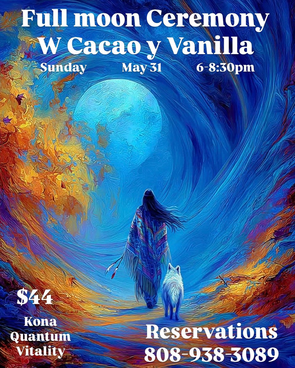 konaquantum's tweet photo. 🌕✨ Join us under the energy of the Full Moon for an evening of cacao, connection, intention &amp; deep renewal. Surrounded by music, meditation &amp; sacred community, we’ll gather to open the heart, ground the spirit &amp; align with the powerful lunar energy of transformation. #fullmoon https://t.co/wWJpPFEF7E