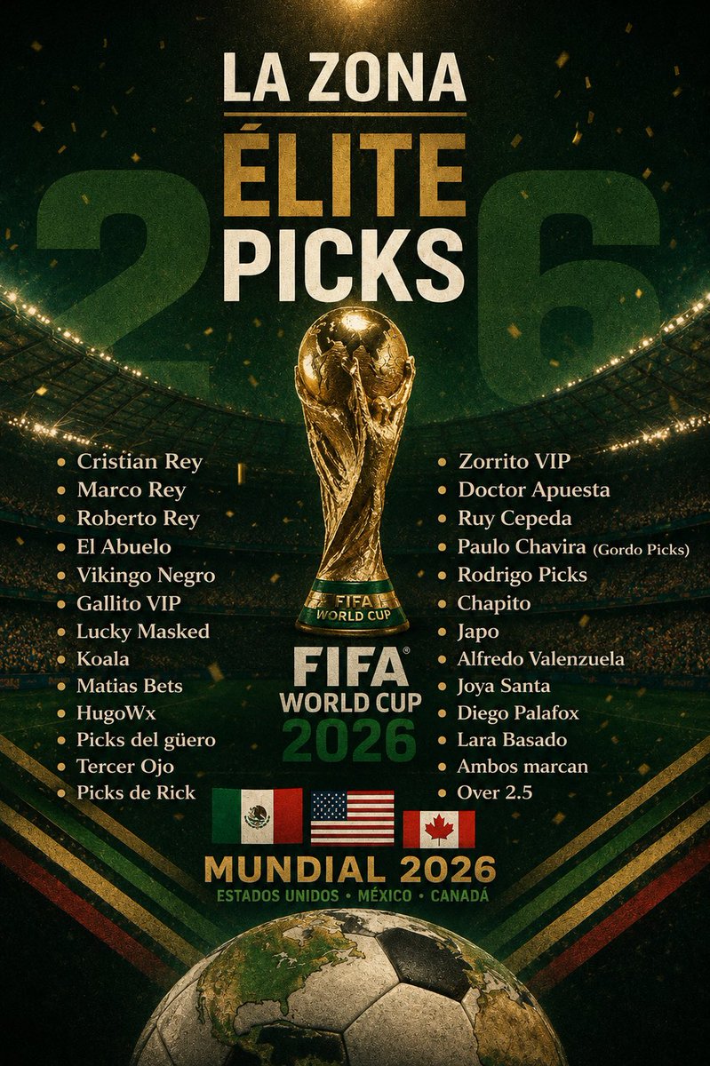 Mexapicks_'s tweet photo. Se viene el mundial 2026 y tendremos mucha variedad en nuestro grupo 🫡 como siempre con apuestas filtradas de los mejores tipsters, también manejamos grupo gratis acá te dejo en enlace 👇🏻

https://t.co/O9chYxp1Ti https://t.co/DWAizzxmvm
