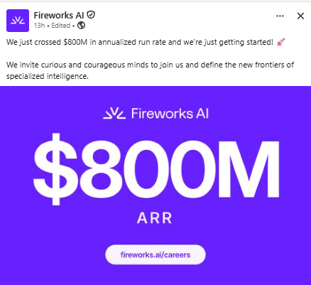 FransBakker9812's tweet photo. $IREN customer @FireworksAI_HQ surpasses $800m ARR, just months before the new B300s get deployed across Childress and Mackenzie.

Seeing your early AI Cloud customers win, that's what creates the foundation of the next few years of monetizing the power portfolio.

Well done 👏 https://t.co/Nt02OhdrXF