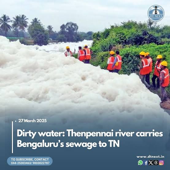jayaprakashmyid's tweet photo. Please look into this River flows 79km in Karnataka and 418 km inside TN, Heavily polluted river, dumped industrial &amp; Sewage waste from Bangalore &amp; hosur Sipcot for years @BussyAnand @Keerthana4VNR @Tnpcbofficial #rajeev need special Team, high Health risks for people and Farming https://t.co/huO6ga8Q3j