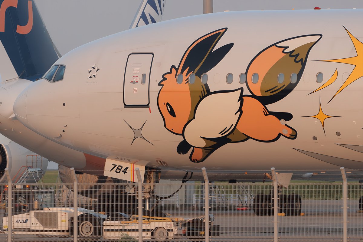 寝ます💤 イーブイジェットNH JA784A #ANA