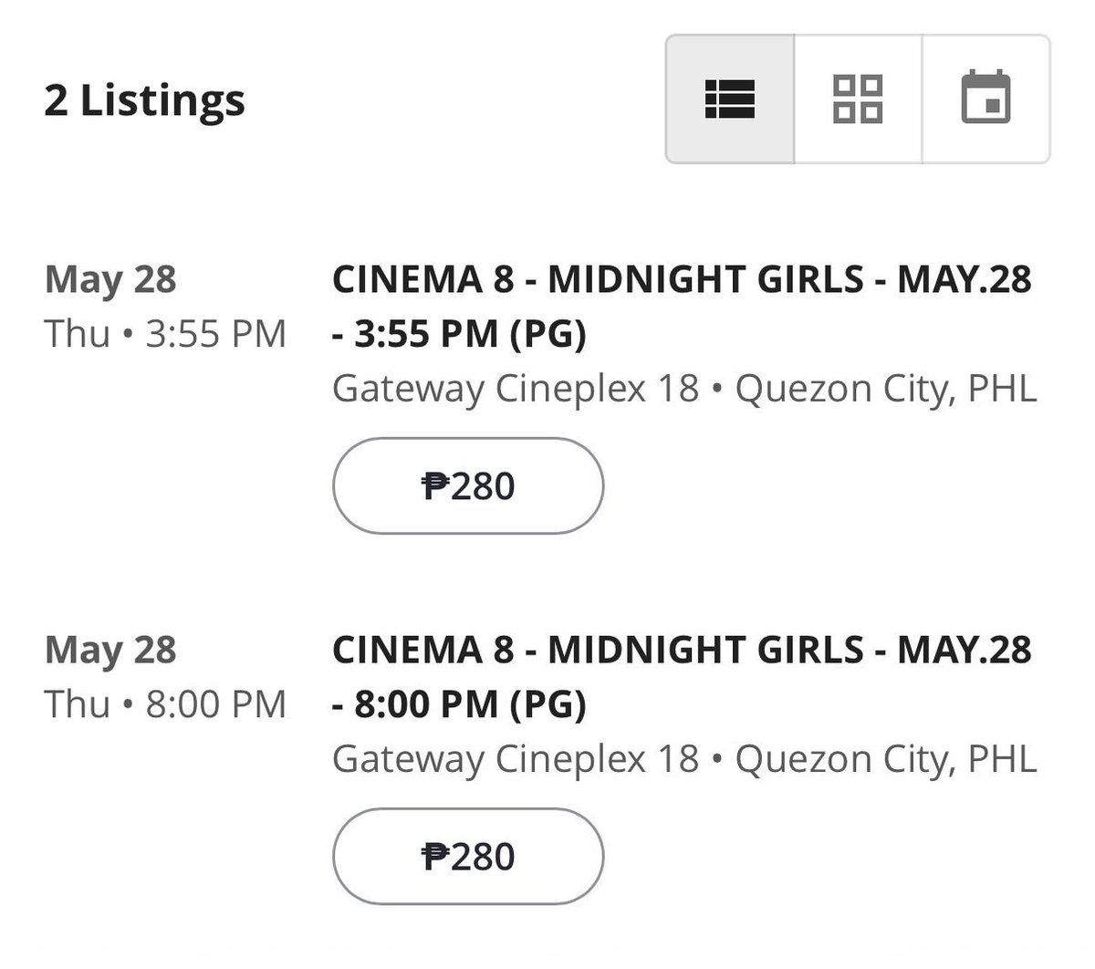 JodiStaMaria's tweet photo. For those asking where they can still catch Midnight Girls :

Market Market and Gateway Cinema Schedule

LINK FOR TICKETS: https://t.co/FCWmYJjfu3

https://t.co/eNt3MFysmR

Thank you! ☺️ https://t.co/E9tqouI6Zp