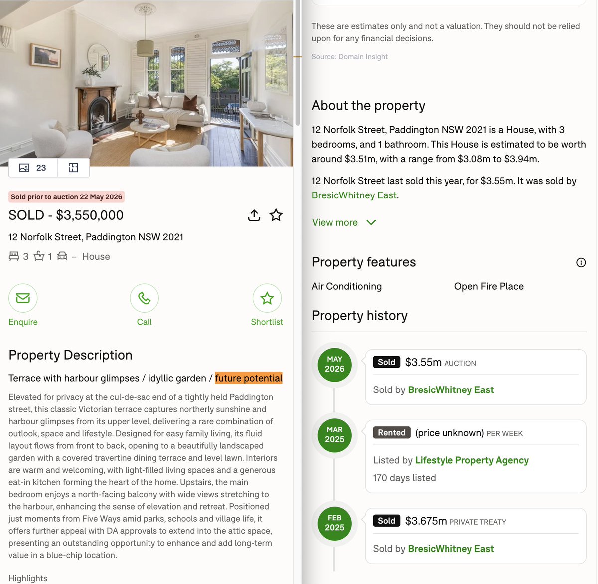 rabbit_wealth's tweet photo. Feb 2025: $3.675m
May 2026: $3.55m 
Vendor: down $125k nominal, ~$190k stamp duty, ~$70k agent fees, 170 days unable to find a tenant.
Selling agent doing well clipping the ticket twice in 15 months. https://t.co/QML4F5p0qJ