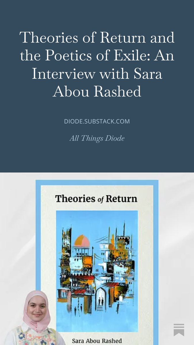 DiodeEditions's tweet photo. Theories of Return and the Poetics of Exile: An Interview with Sara Abou Rashed

https://t.co/3VCVm3LN2y https://t.co/STbWngGm8Y