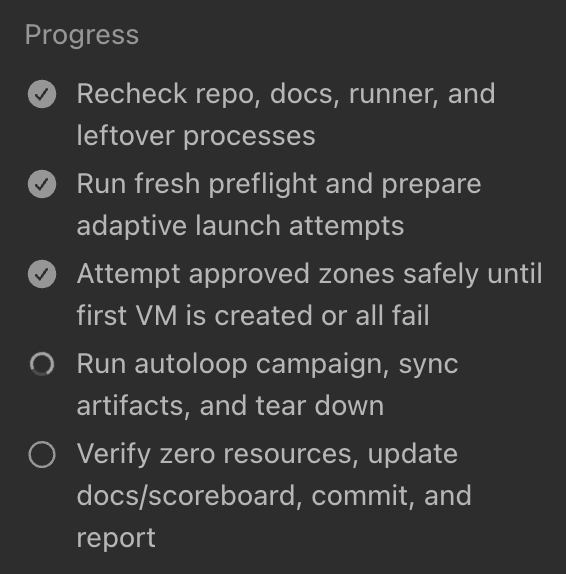 RealIanLucas's tweet photo. @JustinBleuel @ChatGPTapp Usually random progress status spinning the decouples from actual progress through a plan https://t.co/jNwdsRjjZG