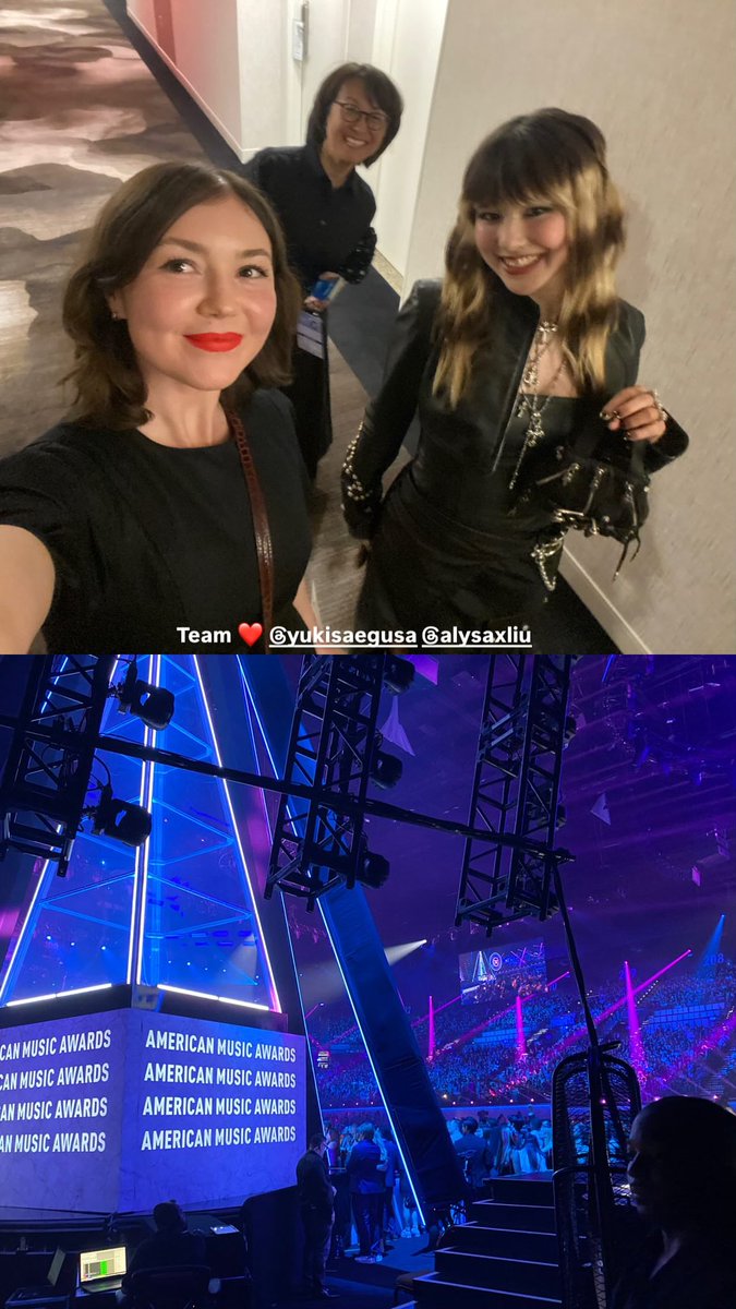 AlysaLiu885's tweet photo. Gabriela Pelletier, Alysa Liu's friend, shared new photos and videos of her from the AMAs.
Via: gabrielapelletier
#AMAs #GabrielaPelletier #AlysaLiu #AmericanMusicAwards #CelebUpdate https://t.co/4UkfKzHLZy