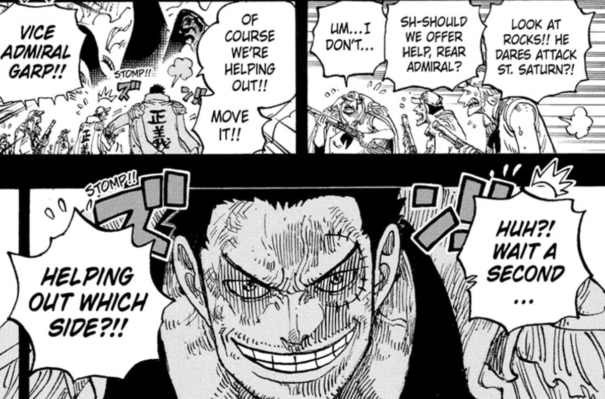 Leleo2211's tweet photo. Still insane to me that the Gorosei did not even try to meet with Garp after wtf happened 😭 https://t.co/xFxeQIR2ry