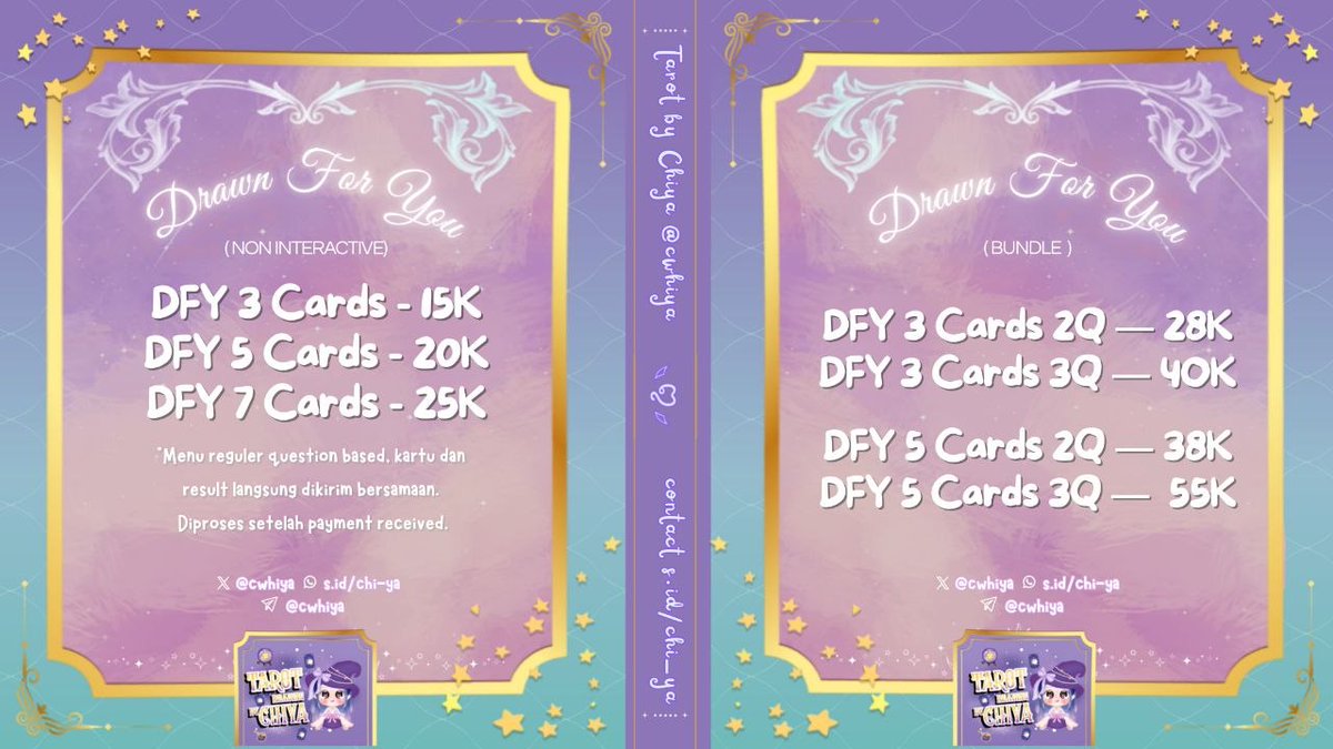 oyracle's tweet photo. @dsatvrn Tarot reading bareng kak Chiya (@ cwhiya) beneran tepat sasaran &amp; deep banget! 😭 Interactive sessions available! ⏰ Cek testimoni terbaru di channel (link on her bio). 🍀 Ready to find your path? Come hit me up thru WA 🙌🏻 https://t.co/nysDffvrr4