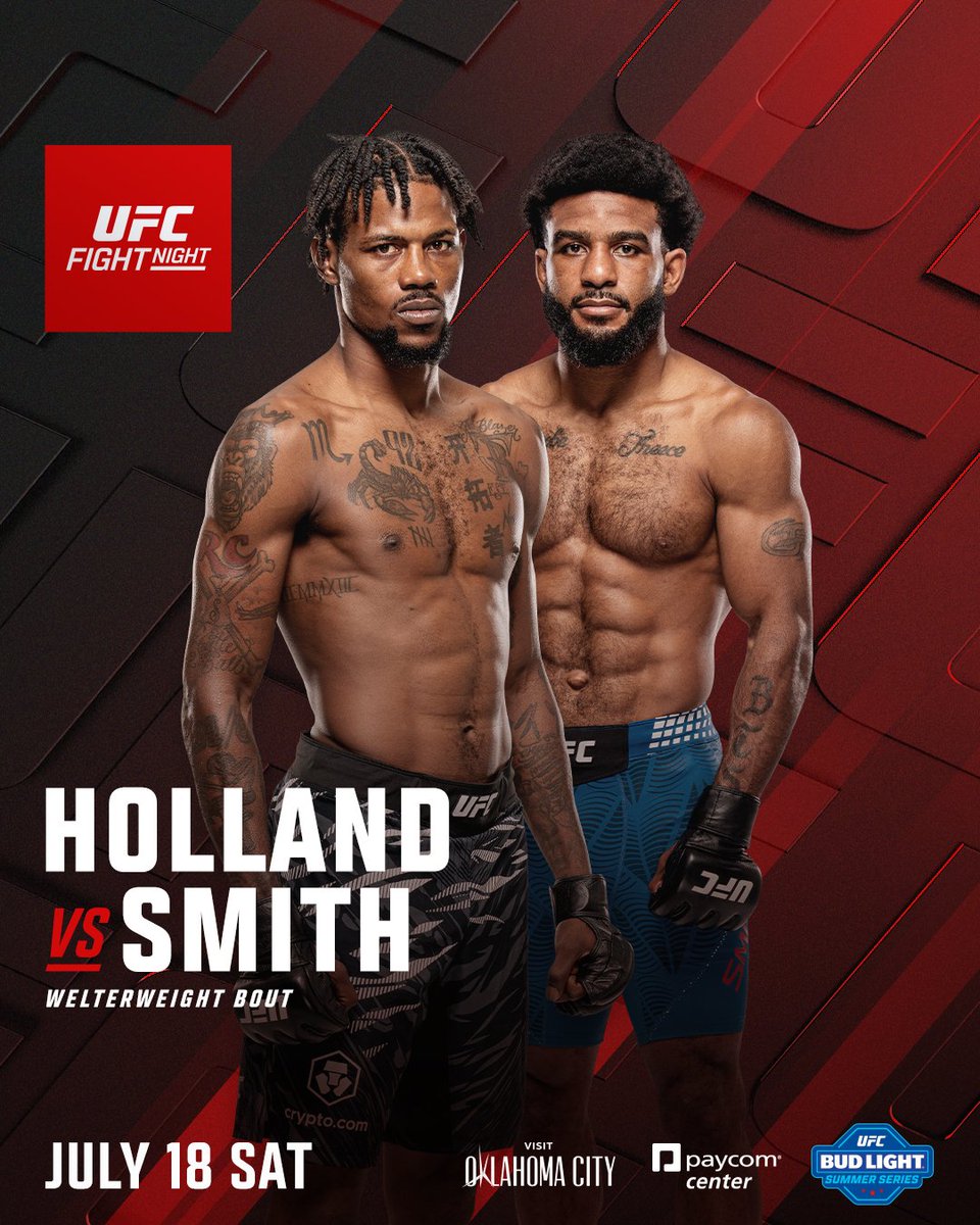ufc's tweet photo. MAKE IT LOUD ⚡️

Two big time bouts are coming to #UFCOKC on July 18! https://t.co/GZugtn5tyB