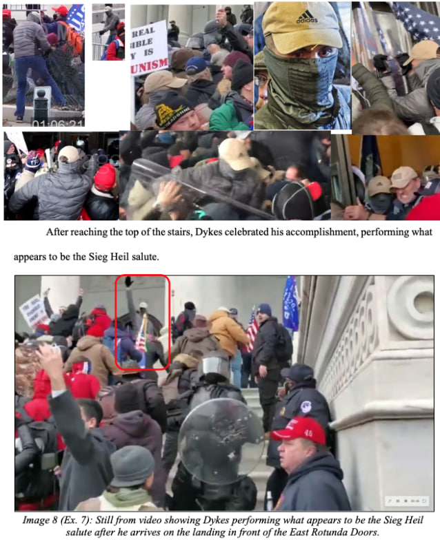 DkALLLDay's tweet photo. How many J6ers were also at Charlottesville?
At least a dozen, including:

#GooseInGrey aka Tyler Dykes
2017 Marched w tiki torches at Charlottesville's "Unite the Right"
2018 Attended sequel rally in DC
J6: Assaulted police&amp; stole a riot shield
July 2024 Dykes sentenced to 5yrs https://t.co/FnRCQh7OZt