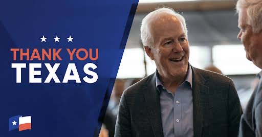 AronP3's tweet photo. Biggest sign of statesmanship for @JohnCornyn would be to donate his remainding treasury to @TexasGOP or @txcogop &amp; use it as a GOTV effort. Dollar doors-carried vote. Implement the largest GOTV in Texas’ in his name. His legacy would be immortalized! #BigJohn #ThankYou https://t.co/Z7m3ZfQAum