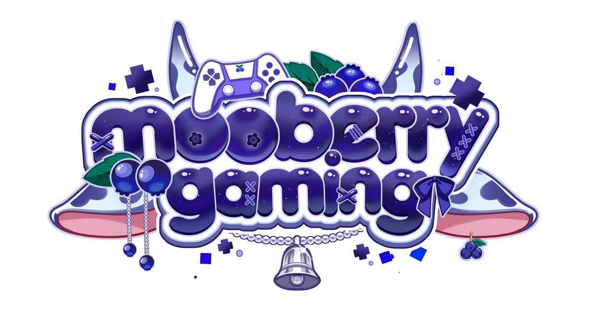 MooBerryGaming's tweet photo. 👀 Remember how...I said there is a surprise? 

Official blueberry cow cuteness June 15th, 2026! New banners, new emotes, new model, and more. 

Credit to these lovely artists: 

@angunawan14 for the video  

@Mik0rinmoe for the eyebanner, logo, and pf with controller art

 jannesart_ on fiverr for the vtuber model, feeding blueberry pf, and emotes https://t.co/cRDcxb9Lpz

Yumi on fiverr with the old chibi model  https://t.co/FtuqITaNux 

#vtuberdebut #vtuber #blueberry #cowvtuber #debut