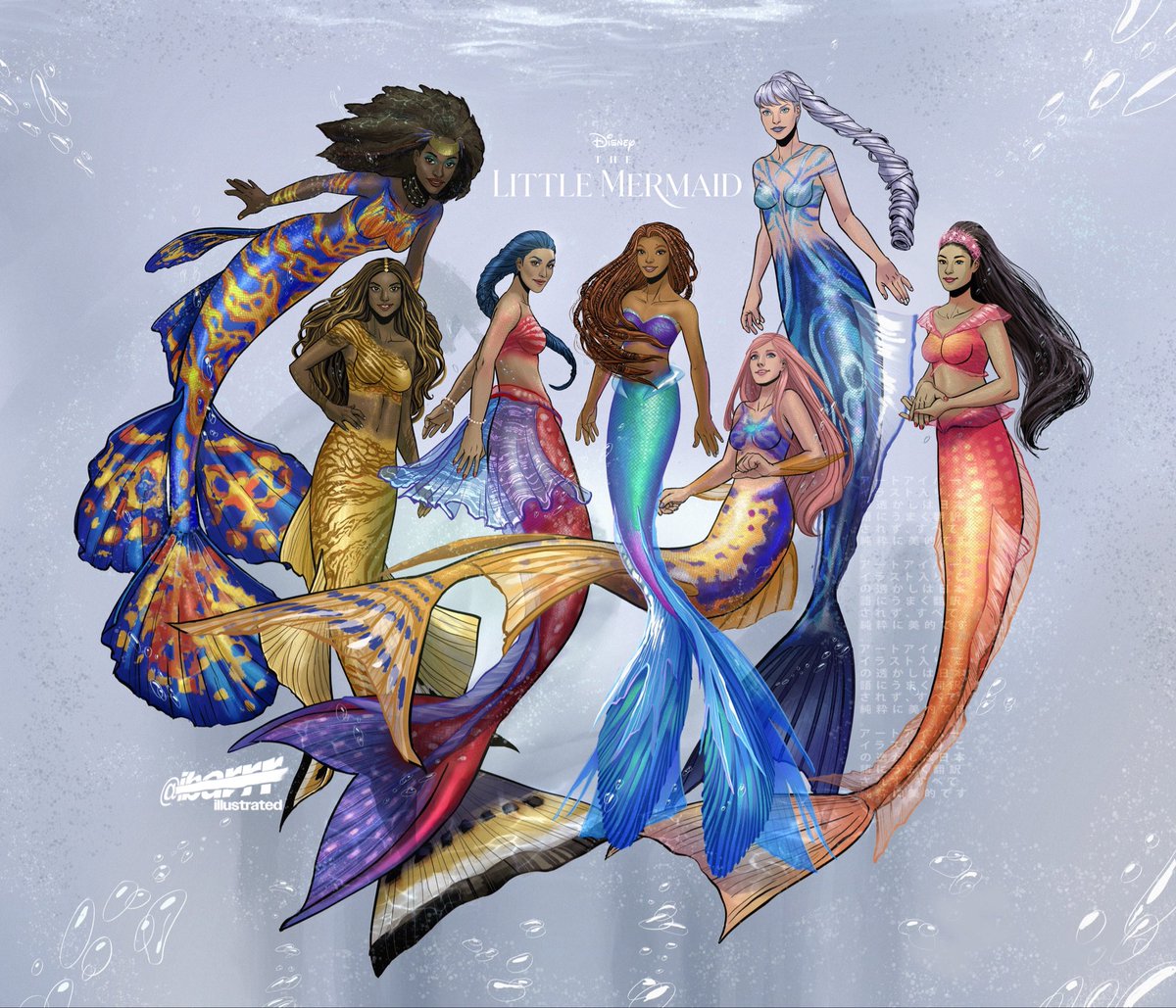 ibarrr_ART's tweet photo. This film is an artist’s dream, because wdym I get to draw Ariel’s 6 sisters having PEAK mermaid designs? Cause BRUH

Show some love for Tamika, Indira, Perla, Caspia, Karina and Mala! <3

Happy 3rd Anniv TLM 2023
#thelittlemermaid @LittleMermaid @DisneyStudios @HalleBailey https://t.co/nHclAFTAyD