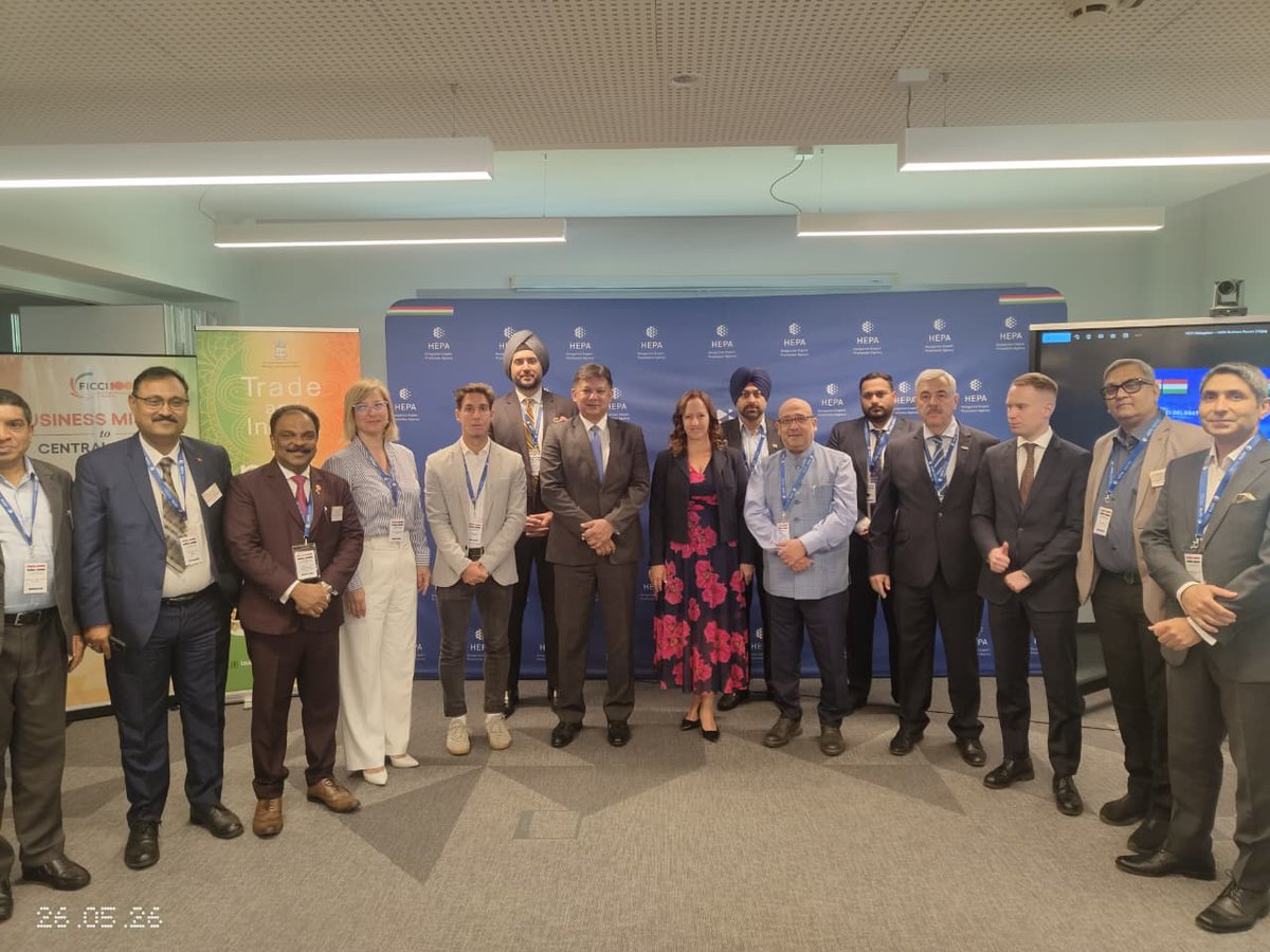 ficci_india's tweet photo. FICCI Business Delegation participated in the India-Hungary Business Forum in Budapest, organized in partnership with the Hungarian Export Promotion Agency (HEPA). The forum served as a valuable platform to deepen India-Hungary economic engagement and explore new avenues for collaboration across trade, investment, technology and innovation.
Shri Anshuman Gaur, Ambassador of India to Hungary, shared insightful perspectives on emerging opportunities for Hungarian businesses in India, while encouraging Indian companies to build future-oriented partnerships with their Hungarian counterparts.
Speaking on behalf of the delegation, Mr Girish Luthra, President, FICCI CMSME and Chairman, Luthra Group, highlighted how the relationship between India and Hungary has evolved over the years into a dynamic partnership driven by trade, investment, technology, innovation and people-to-people ties.
The delegation was welcomed by Ms Katalin Bihari, CEO, HEPA, who emphasized Hungary’s growing potential as a strategic gateway to Europe and the expanding opportunities for collaboration between Indian and Hungarian enterprises.
The discussions reflected strong complementarities between the two economies - with India offering scale, growth, innovation, manufacturing expansion, digital capabilities, and a rapidly growing market. Hungary offers strategic access to Europe, advanced industrial capabilities, technological excellence, and strong integration into global manufacturing networks.
@anshumangaur @girishrluthra @IndiaInHungary