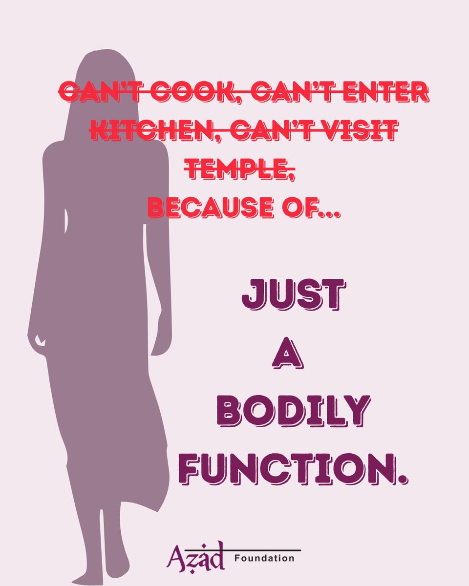 FoundationAzad's tweet photo. 1/4 One in five girls (20%) in India drop out of school due to lack of menstrual education and access to sanitary products.

This lack of awareness about menstruation and social taboos, limit girls’ and women’s lives. Restrictions like cooking, visiting places of worship, taking https://t.co/gP4U03NWe1