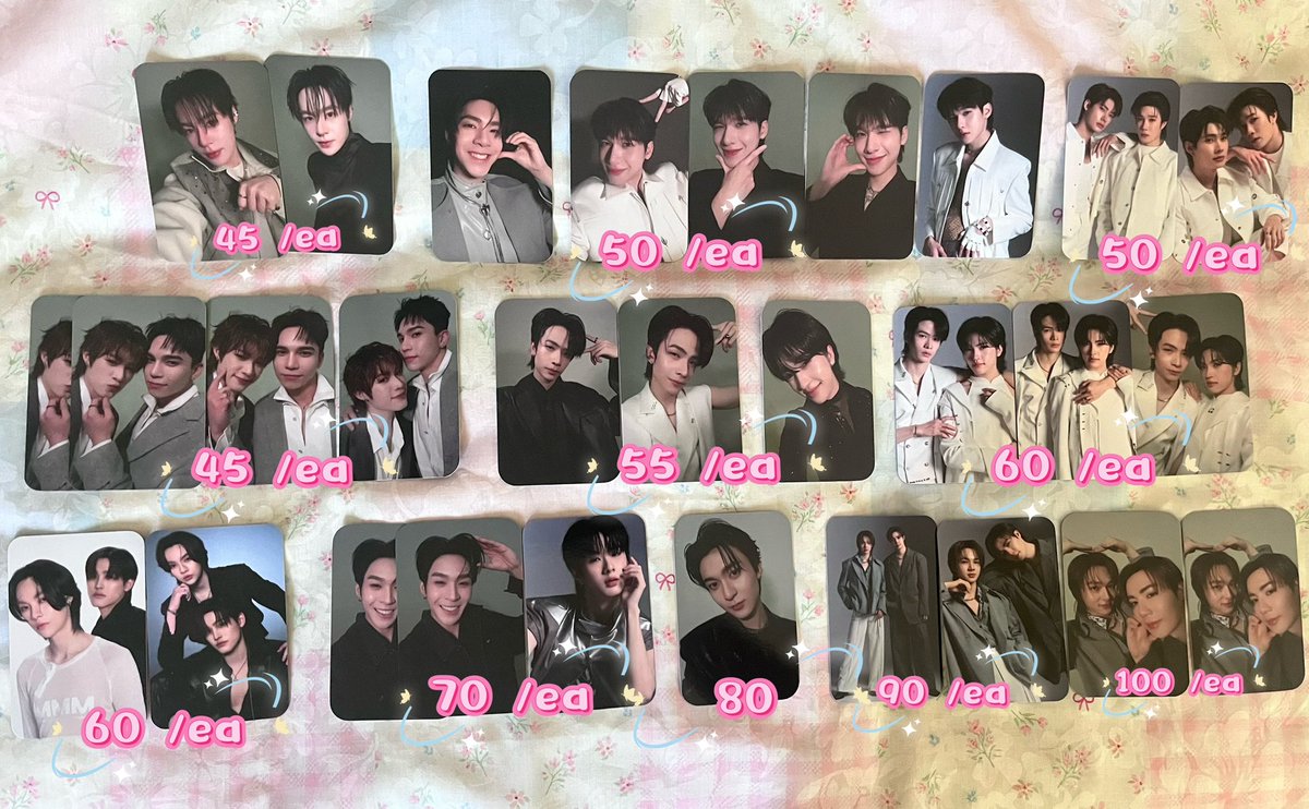 prettypatqt's tweet photo. 𐙚 wts / ขาย ⋆˚

𓈒 ☆  ⃰ photocard , selfie, partner 
★ เจ็ม โอมกิต เจเจ แม็กณฐ ติวเตอร์ยิม คอปเปอร์ฟีฟ่า ลาเต้คิม อู๋อู๋ เซฟ ริวจิน ซีนุนิว

📮shipping fee 40 ; พื้นที่ห่างไก��+ตามจริง

( #ตลาดนัดดูมันดิ #ตลาดนัดdmd #ตลาดนัดดมด ) https://t.co/id4RJPVWJ1