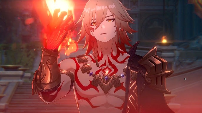 timelygachamen's tweet photo. Today's male character appreciation post of the day goes to Mydei of Honkai Star Rail

Mydei is honestly quite the ambitious design from hoyo (a man???? being shirtless???) for a male character. They should do this with more male characters

#mydei #mydeihsr #hsr #honkaistarrail https://t.co/x8qQ7iuqtk