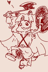 「ちかごろのらくがき1 バーサーカー」|うちうのイラスト