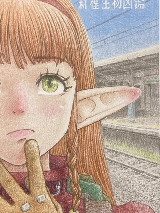 完成としよう "ファーブル×鉄道旅" ヴィフアール水彩紙 ホルベイン色鉛筆 A4サイズ チキューで行き当たりばったりの旅を楽しんでいるとか。 どうやら掲示板のニホン語を解読してるみたい