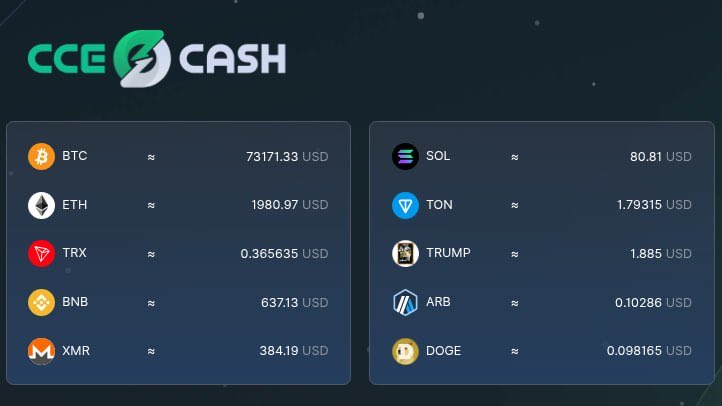 Cce_Cash's tweet photo. $BTC 73171.33 📉

$XMR 384.19 📈

$BNB 637.13 📉 https://t.co/Dm3IOqF4pK