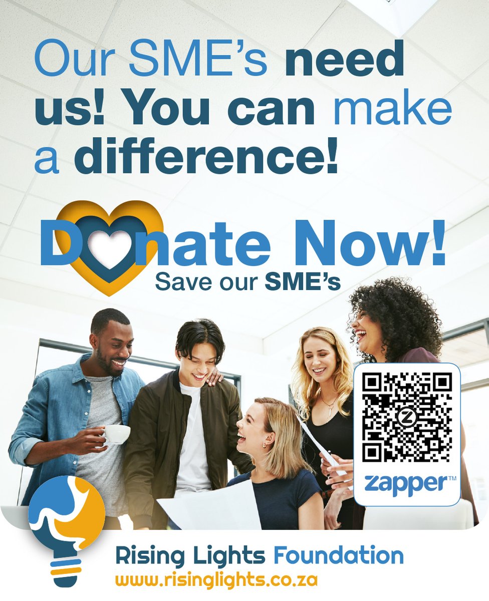 RisingLightsOrg's tweet photo. Support SMEs in South Africa! Donate to Rising Lights Foundation for tax-deductible contributions. Scan the QR code HERE: https://t.co/JdfiDeUcdg #SaveAnSME #RisingLightsFoundation #Zapper https://t.co/38poyMqV1R